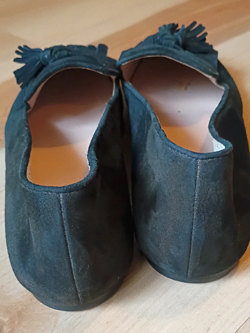 J. Crew Black Suede Tassel Loafers